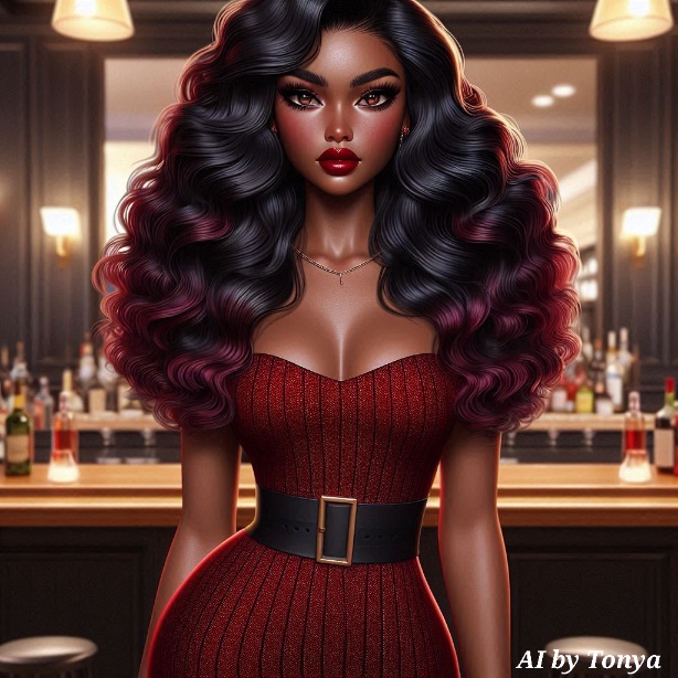 Beautiful lady at the bar #3