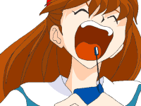 mad anime girl screaming to her phone