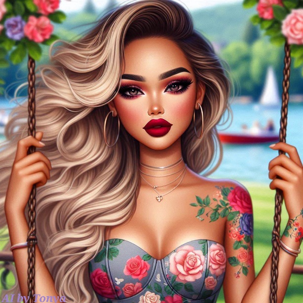 Beauty on the swing