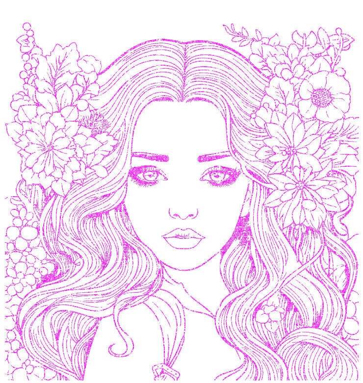 girl with flowers