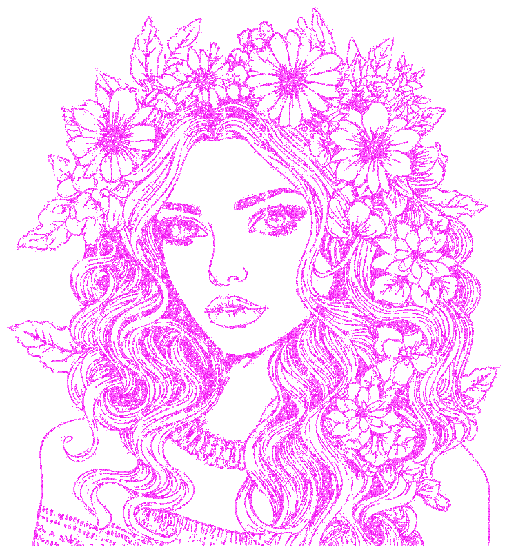 girl with flowers