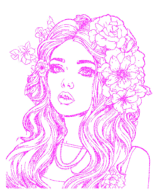 girl with flowers