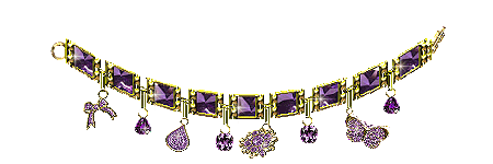 amethyst charm bracelet