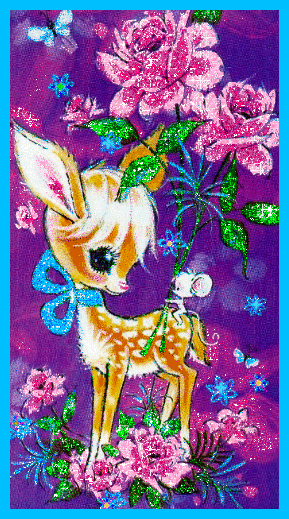 cute deer and a mouse