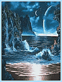 moon lit beach