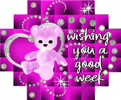 Excellent Week wishing you a good week (in Glitter Text)
