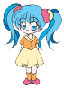 blue girl wink