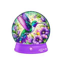 hummingbird snow globe