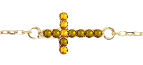 citrine cross bracelet