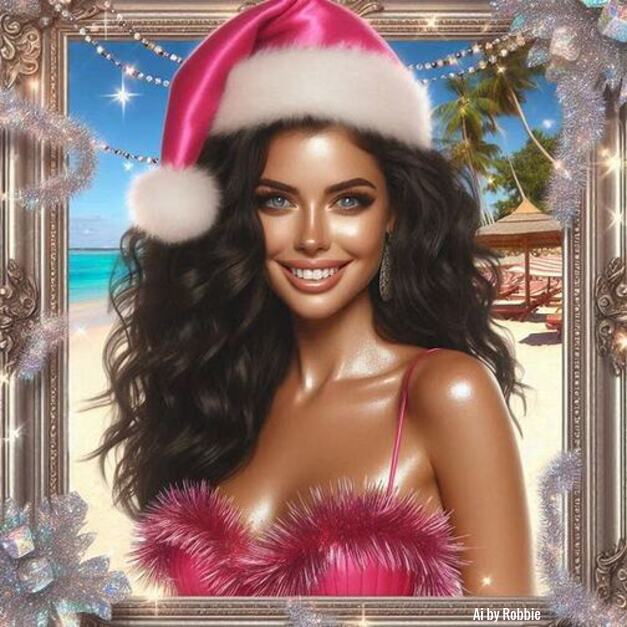 Christmas Beach Girl