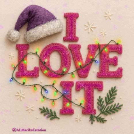 I love it (in Glitter Text)