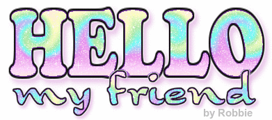 Hello Friends Text Hello my Friend (in Glitter Text)