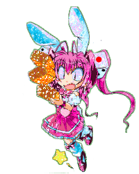 bunny girl glitter