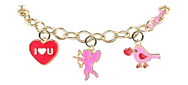 valentine charm bracelet