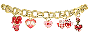 valentine charm bracelet