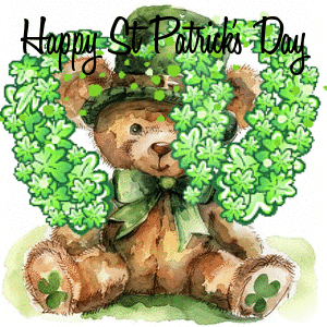 happy st Patrick's day bear