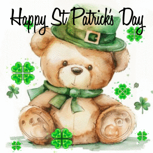 happy st Patrick's day bear