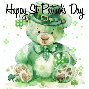 happy st Patrick's day bear