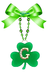 G for Miss G shamrock keychain
