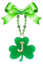 J for Jessi shamrock keychain