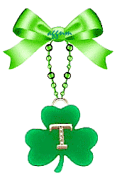 T for Tina shamrock keychain