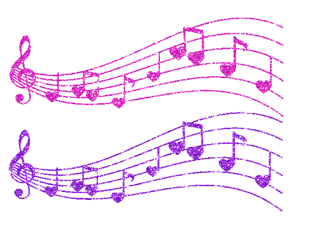 musical notes with hearts