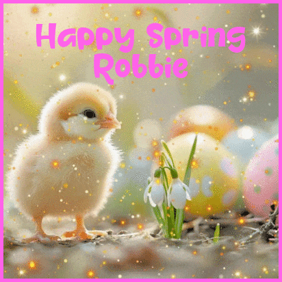 happy spring Robbie (in Glitter Text)