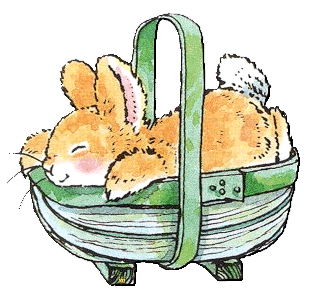 bunny in a basket
