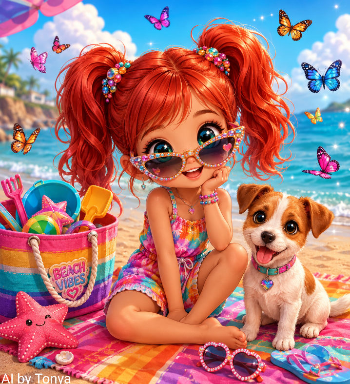 Fun day at the beach cutie