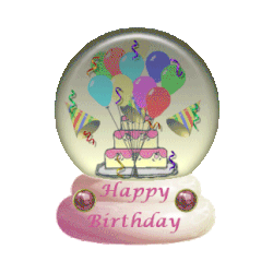 happy birthday snow globe
