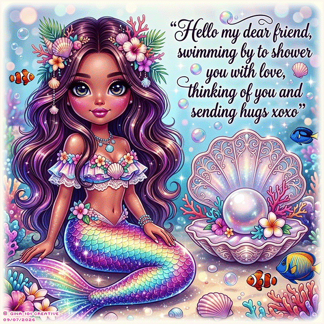 Hello My Dear Friend - Mermaid Style 2