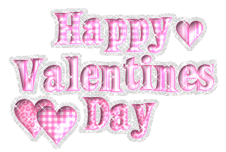  Happy Valentines Day sparkly pink gif